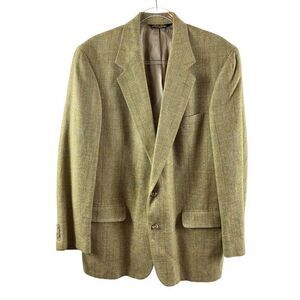 Vintage Brooks Brothers Plaid Wool Single Button Blazer Sports Coat Jacket 42 LG